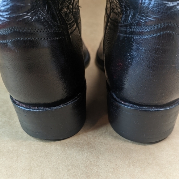 Lucchese Classics "Hugo" men's sz 9EEE black cherry/Burgundy brush off goat leat - Picture 8 of 14